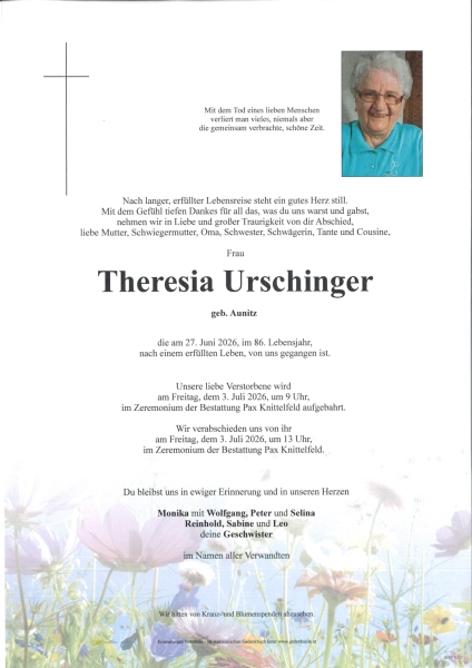 Parte von Theresia  Urschinger