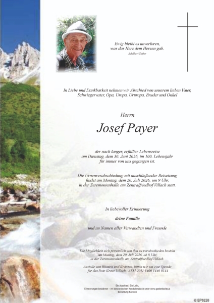 Parte von Josef Payer