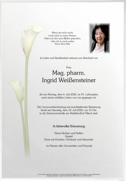 Parte von Ingrid Weißensteiner