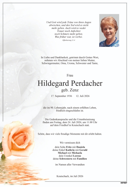 Parte von Hildegard  Perdacher