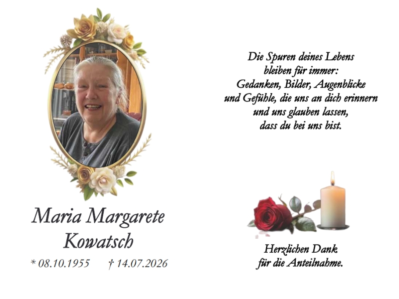 Parte von Maria Margarete  Kowatsch