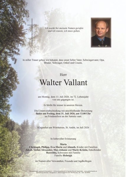 Parte von Walter Vallant