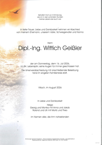 Parte von Dipl.-Ing. Wittich Geißler