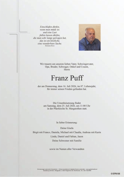 Parte von Franz Puff
