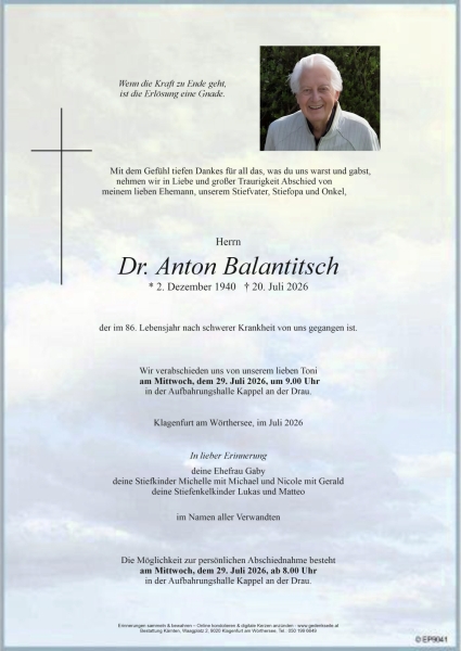 Parte von Anton Balantitsch
