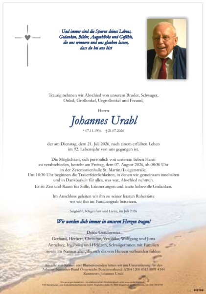 Parte von Johannes  Urabl