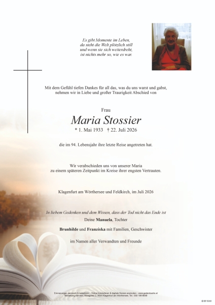 Parte von Maria Stossier