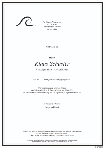 Parte von Klaus Schuster