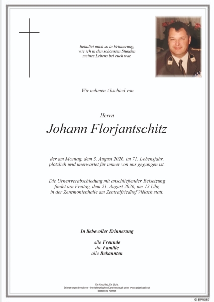 Parte von Johann Florjantschitz