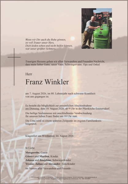 Parte von Franz Winkler