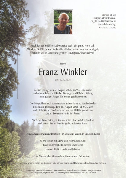 Parte von Franz Winkler