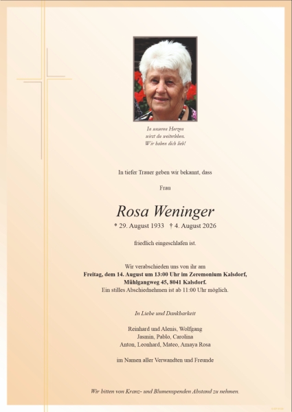 Parte von Rosa Weninger