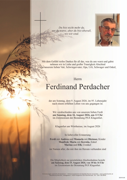 Parte von Ferdinand Perdacher
