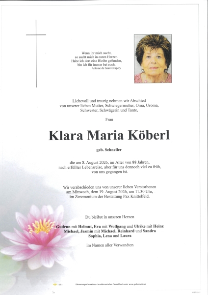 Parte von Klara Maria Köberl