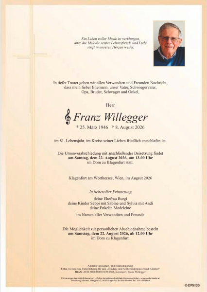 Parte von Franz Willegger