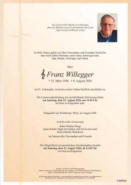 Parte von Franz Willegger