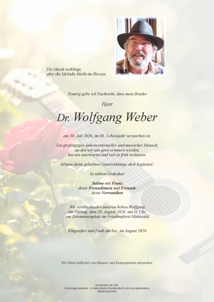 Parte von Wolfgang Weber