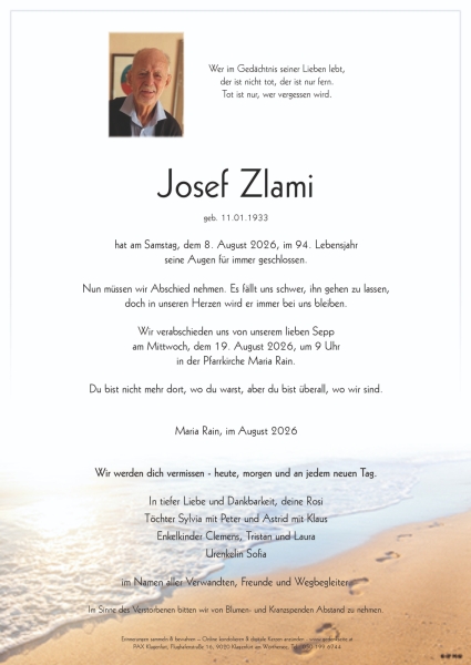 Parte von Josef Zlami