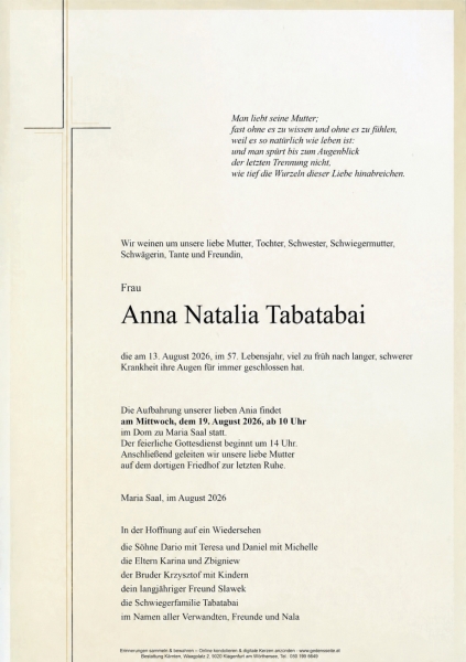 Parte von Anna Natalia Tabatabai