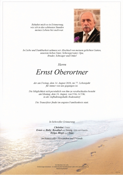 Parte von Ernst Oberortner