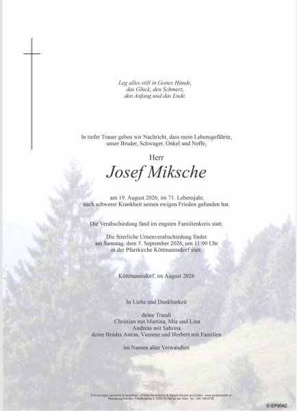 Parte von Josef Miksche