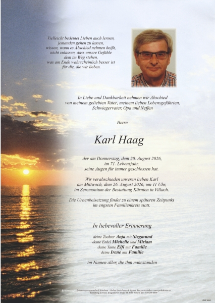 Parte von Karl Haag