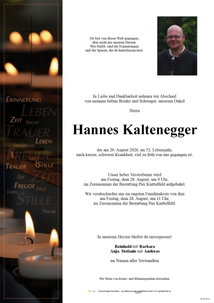 Parte von Hannes Josef Kaltenegger