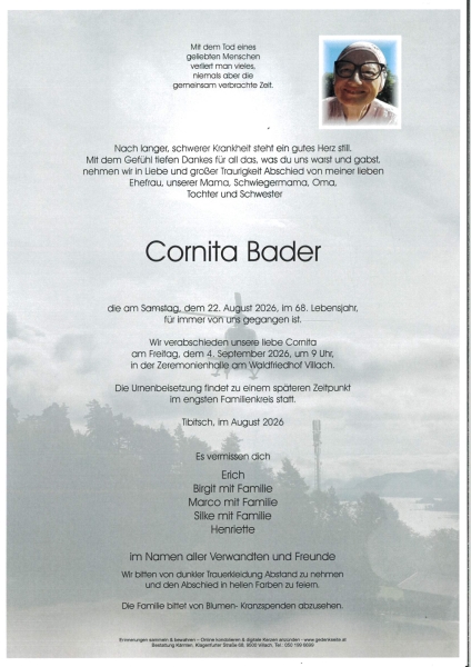 Parte von Cornita Bader