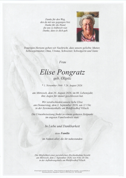 Parte von Elise Pongratz