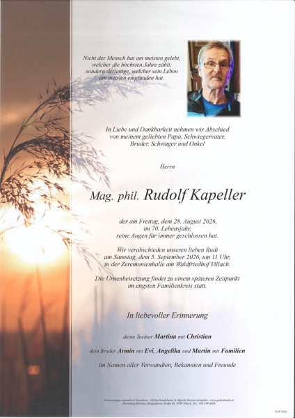 Parte von Rudolf Karl Kapeller