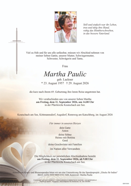 Parte von Martha Paulic