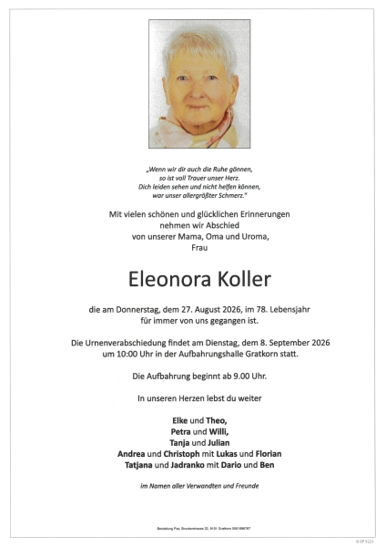 Parte von Eleonora Koller