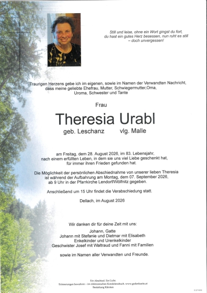 Parte von Theresia Urabl