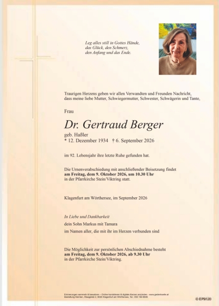 Parte von Gertraud Berger
