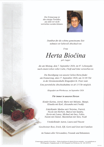 Parte von Herta Biocina