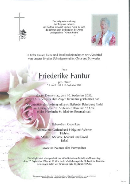Parte von Friederike  Fantur