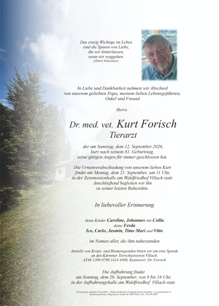 Parte von Kurt Forisch