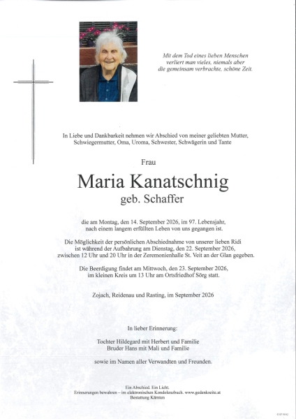 Parte von Maria Kanatschnig