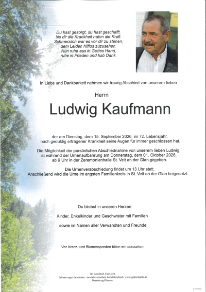 Parte von Ludwig Kaufmann
