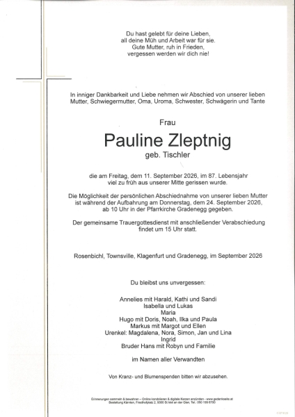 Parte von Pauline Zleptnig