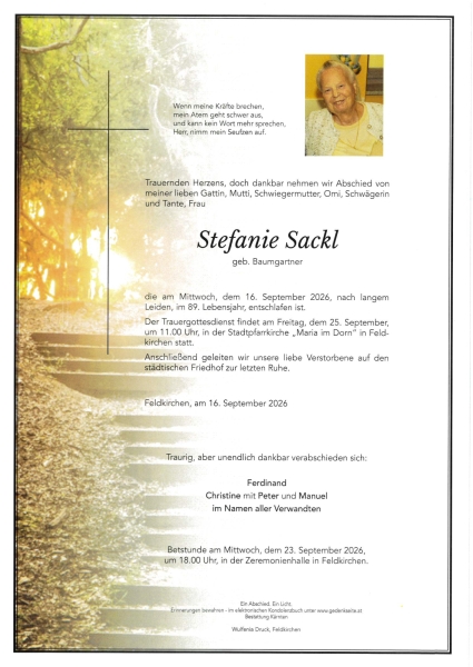 Parte von Stefanie Sackl