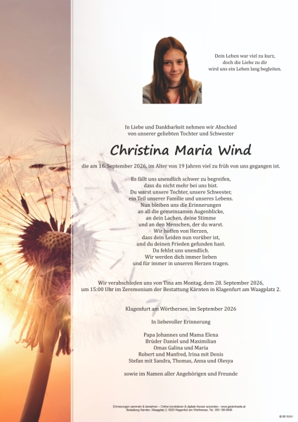 Parte von Christina Maria Wind