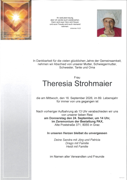 Parte von Theresia Strohmaier