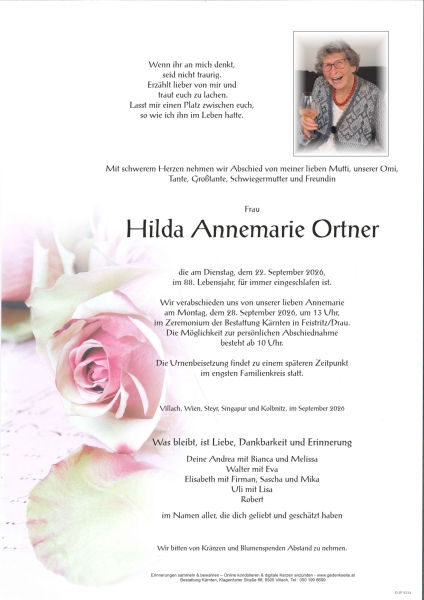 Parte von Annemarie Hilda Ortner