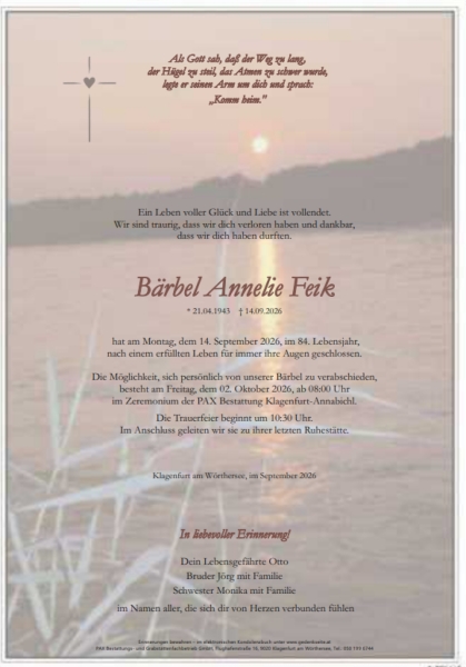Parte von Bärbel Annelie Feik