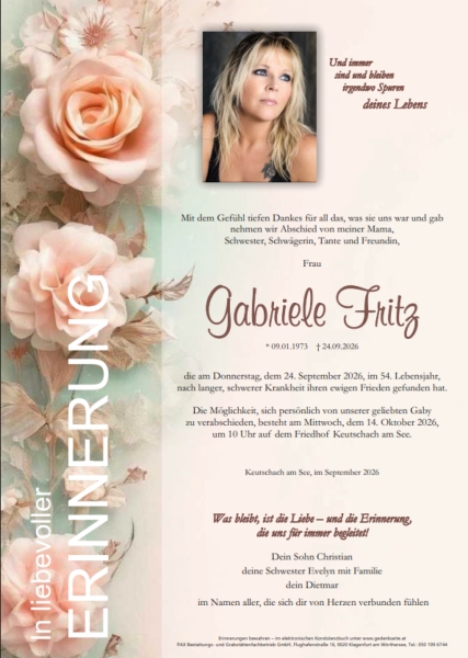 Parte von Gabriele (Gaby) Fritz