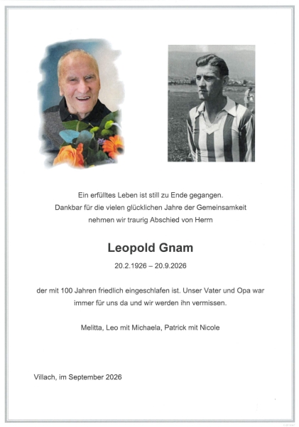Parte von Leopold Gnam