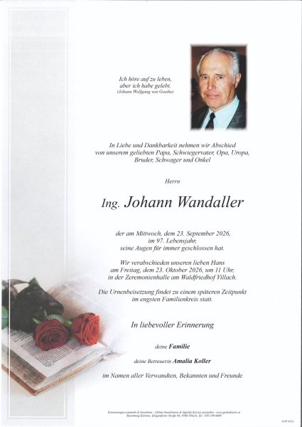 Parte von Johann Wandaller
