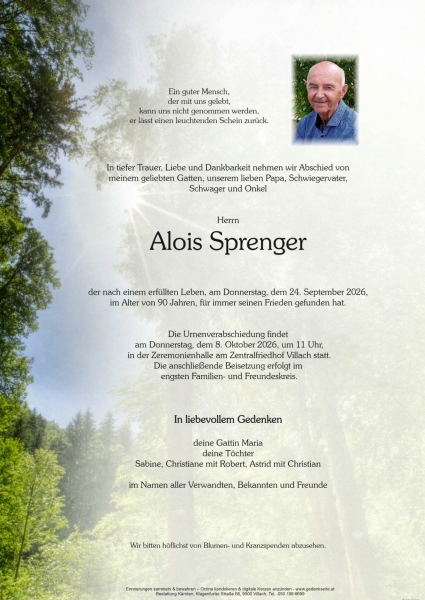 Parte Alois Sprenger