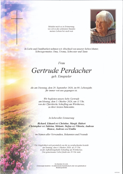 Parte Gertrude Perdacher